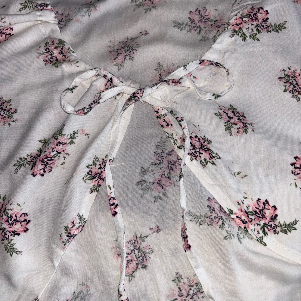 Floral Tie-Front Women's Top